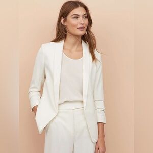 H&M white shawl suit jacket nwt